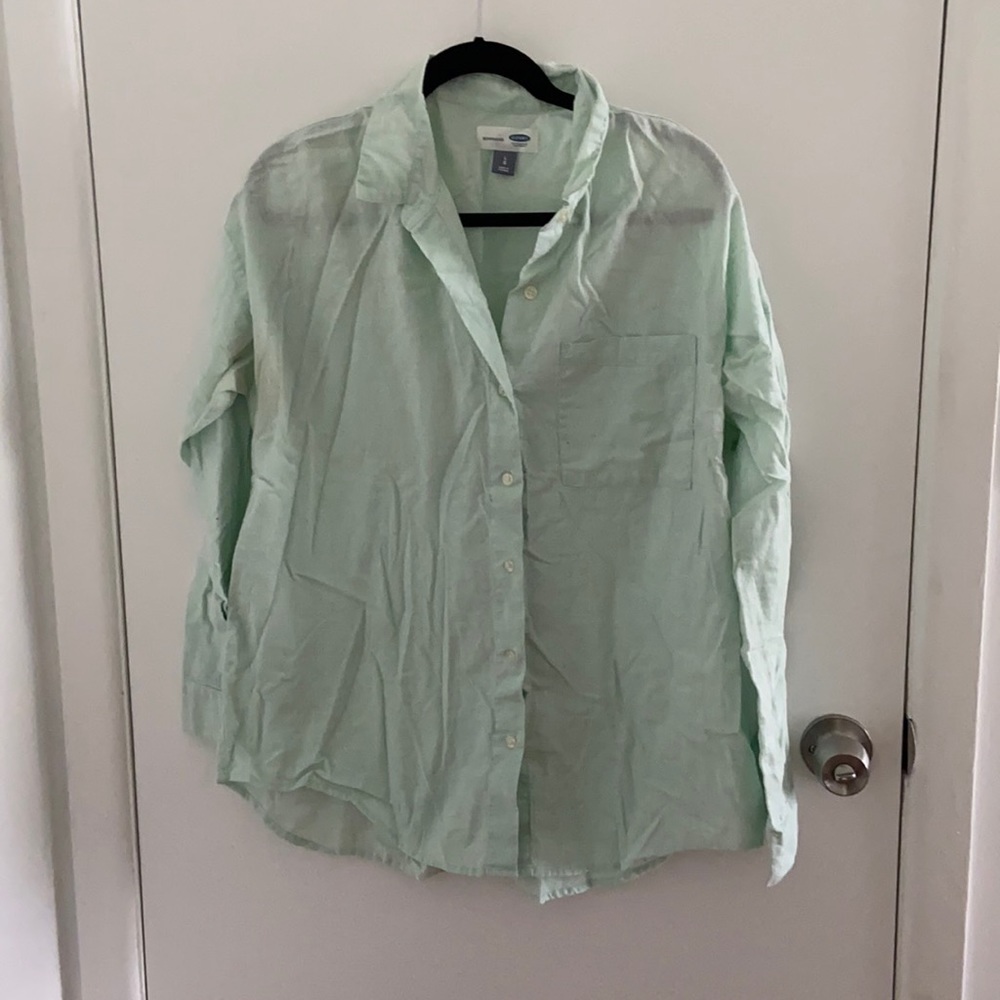 Mint Green L Buttondown